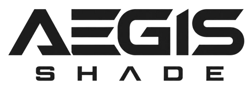 Aegis Shade logo in bold black lettering on a plain white background.