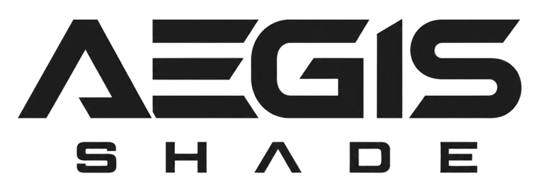 Aegis Shade logo in bold black lettering on a plain white background.